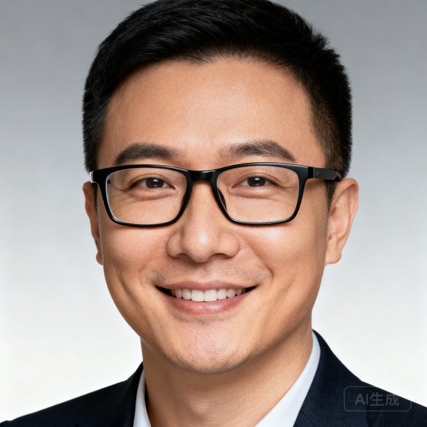 CEO张明, 前体育记者, JRS直播创始人, 戴眼镜微笑